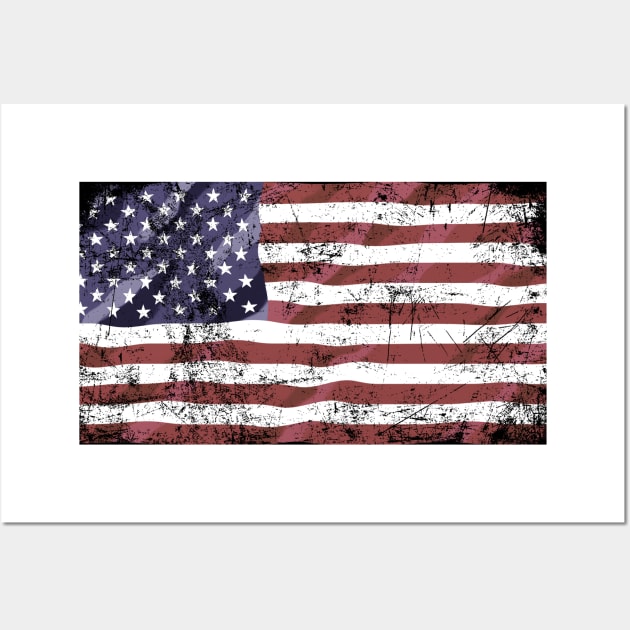 Vintage American flag Wall Art by rlnielsen4